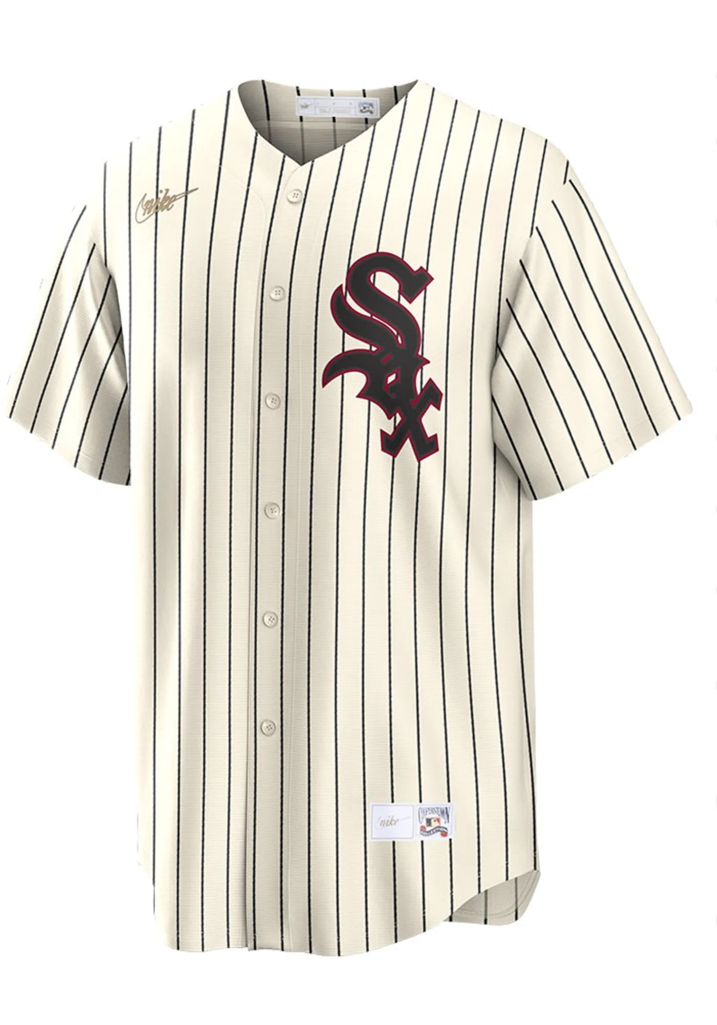 Men's Chicago White Sox Cooperstown Turn Back The Clock 1959 Home Cream/Black NIKE Blank Replica Jersey