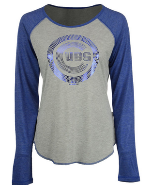 Women's Chicago Cubs Gray/Blue Line Drive Long Sleeve T-Shirt