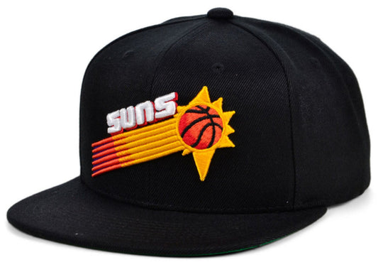 Men's Mitchell & Ness Phoenix Suns Hardwood Classics Core Black Adjustable Snapback Hat - Pro Jersey Sports