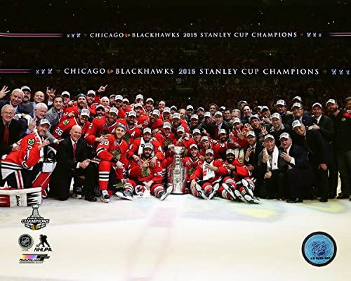 NHL Chicago Blackhawks 2015 Stanley Cup Champions Team Celebration Photo - Pro Jersey Sports