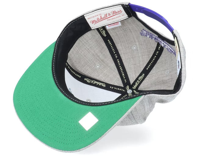 Utah Jazz HWC Gray Heathered 2.0 Mitchell & Ness Snapback Hat - Pro Jersey Sports