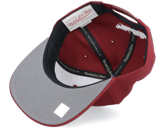Men's Miami Heat Mitchell & Ness NBA Core basic Maroon Snapback Hat - Pro Jersey Sports