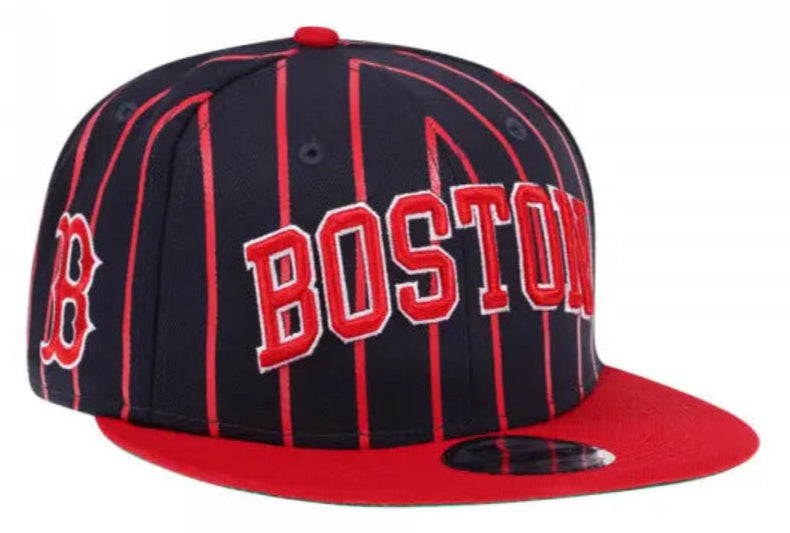 Boston Red Sox Navy/Red City Arch New Era 9FIFTY Snapback Hat - Pro Jersey Sports