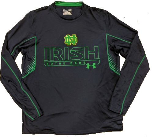 Men's Under Armour Notre Dame Fighting Irish Limitless HeatGear Navy Long Sleeve T-Shirt - Pro Jersey Sports