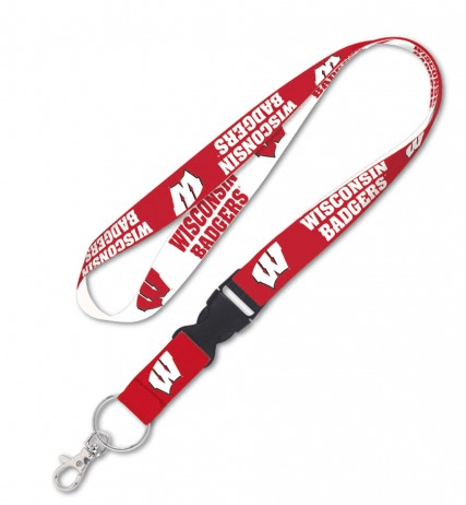 Wisconsin Badgers Double Sided Lanyard With Detachable Buckle By Wincraft - Pro Jersey Sports
