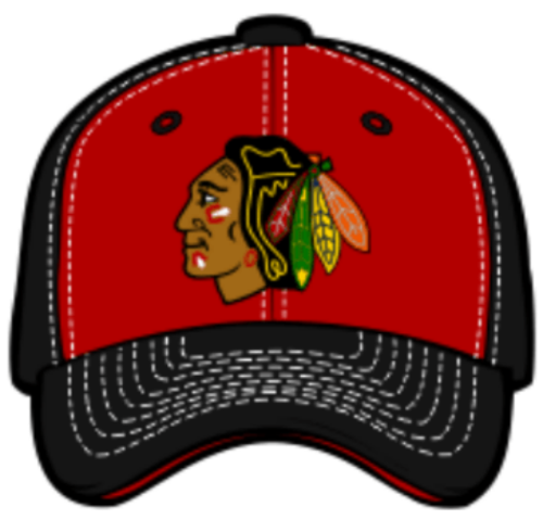 Chicago Blackhawks NHL Staple Red/Black Adjustable Snapback Hat By Zephyr - Pro Jersey Sports
