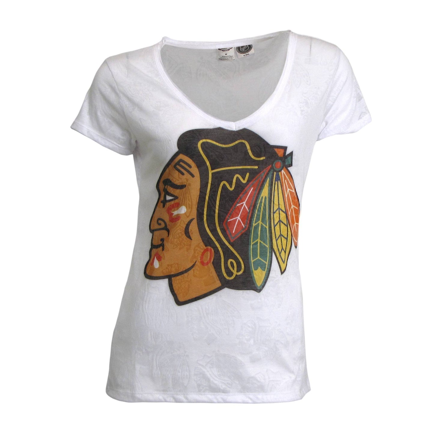 Women's Chicago Blackhawks White Concepts Sport Sublime Short Sleeve Top - Pro Jersey Sports