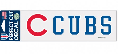 Chicago Cubs 3X10 Road Alternate Perfect Cut Decal - Pro Jersey Sports