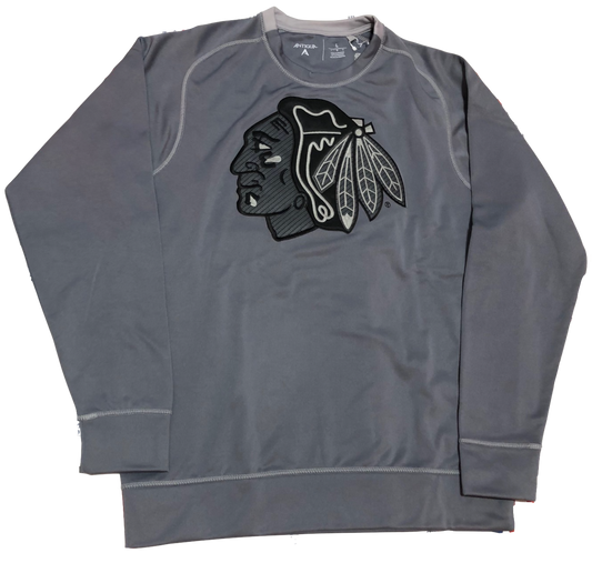 Chicago Blackhawks Volt Crew Neck Performance Sweatshirt By Antigua - Pro Jersey Sports