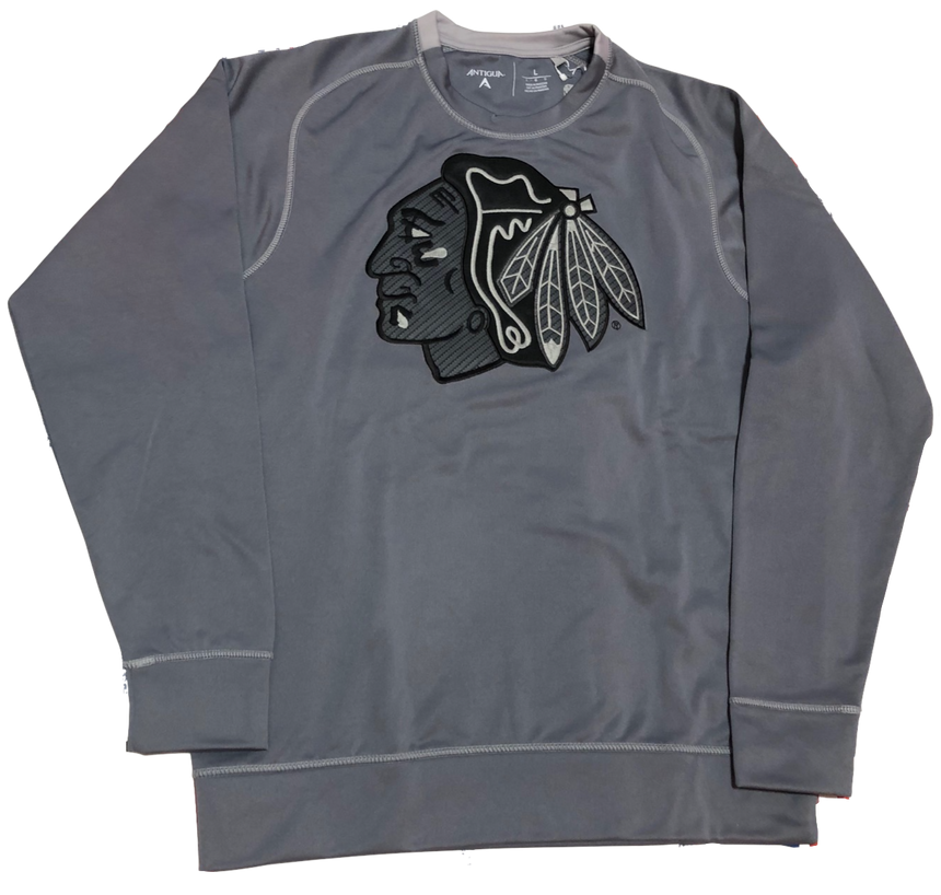Chicago Blackhawks Volt Crew Neck Performance Sweatshirt By Antigua - Pro Jersey Sports