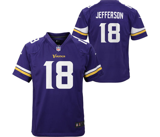 Youth Justin Jefferson Minnesota Vikings Purple Nike Game Jersey