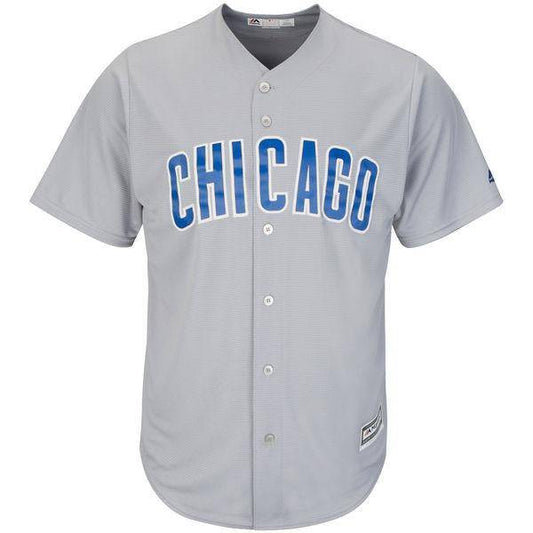 Chicago Cubs Mens Gray "Chicago" Road Cool Base Replica Jersey - Pro Jersey Sports