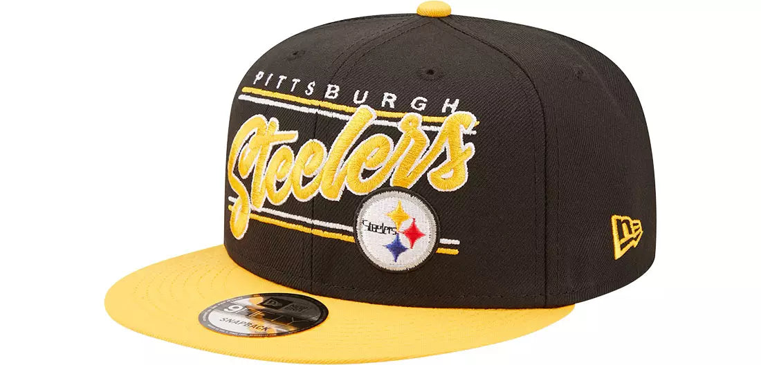 Pittsburgh Steelers New Era Team Script 2 Tone 9FIFTY Snapback Hat - Pro Jersey Sports