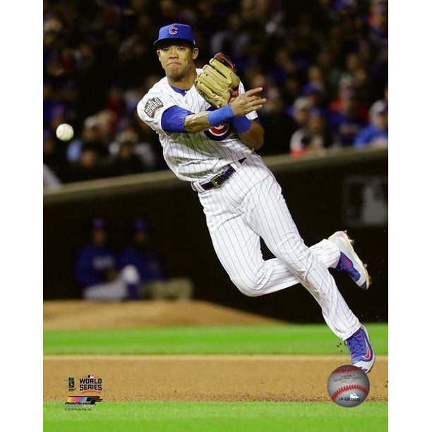 Addison Russell Game 5 of the 2016 World Series Photo Print - Pro Jersey Sports