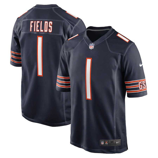 Justin Fields Chicago Bears Youth Navy Blue Nike Game Replica Jersey