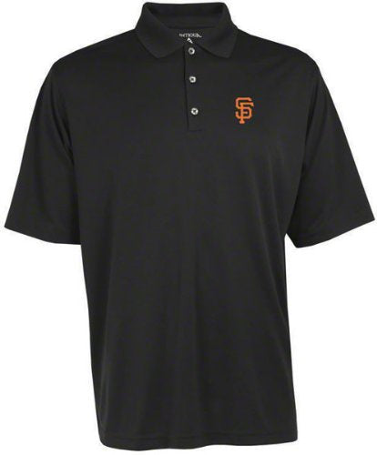 San Francisco Giants Black Pique Extra Light Polo Shirt - Pro Jersey Sports