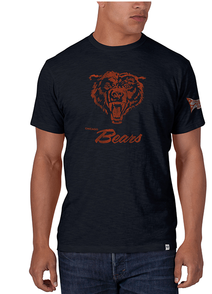 Chicago Bears Men's Legacy Retro Bear Logo Scrum Tee By ’47 Brand - Pro Jersey Sports