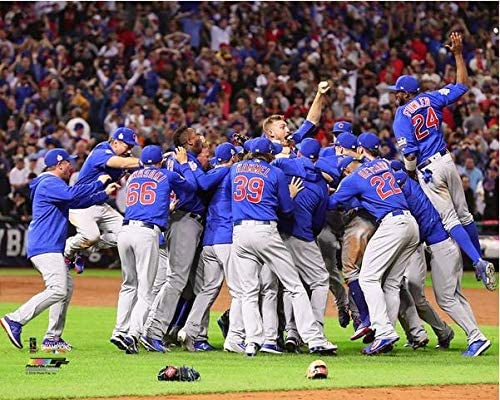 Chicago Cubs 2016 World Series Game 7 Celebration Photo - Pro Jersey Sports