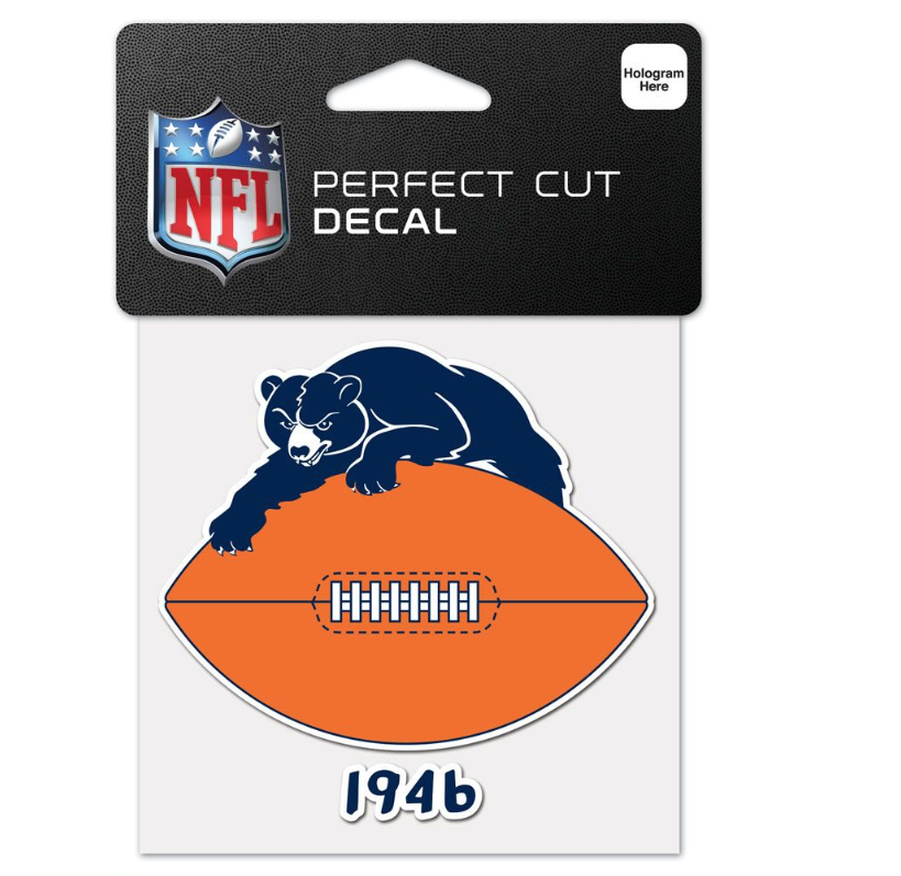 Chicago Bears 1946 Perfect Cut 4X4 Decal By Wincraft - Pro Jersey Sports