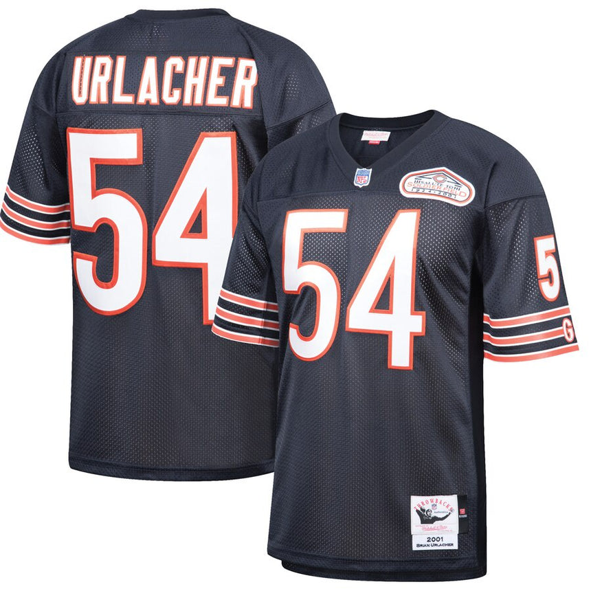 Brian Urlacher Chicago Bears Mitchell & Ness 2001 Authentic Retired Player Jersey - Navy - Pro Jersey Sports