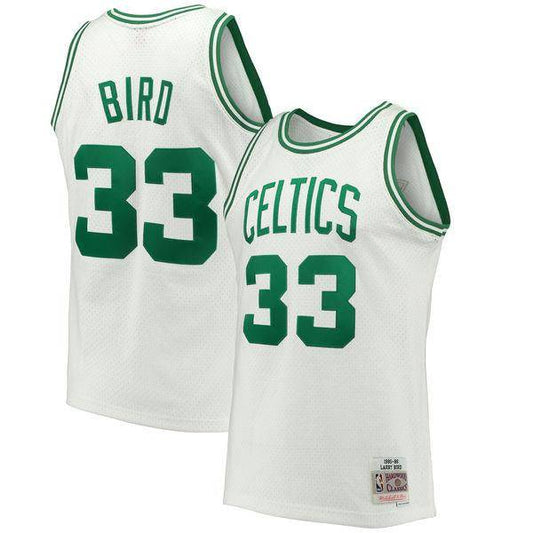 Men’s Larry Bird Boston Celtics 1985-86 White Swingman Replica Jersey By Mitchell & Ness - Pro Jersey Sports