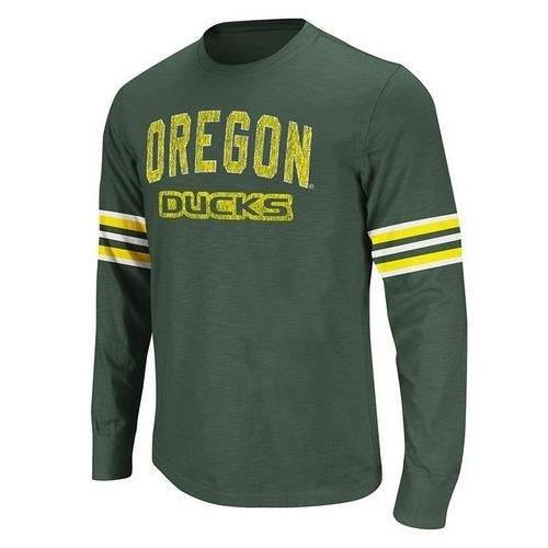 Men's Colosseum Oregon Ducks Tackle Long Sleeve Tee - Pro Jersey Sports