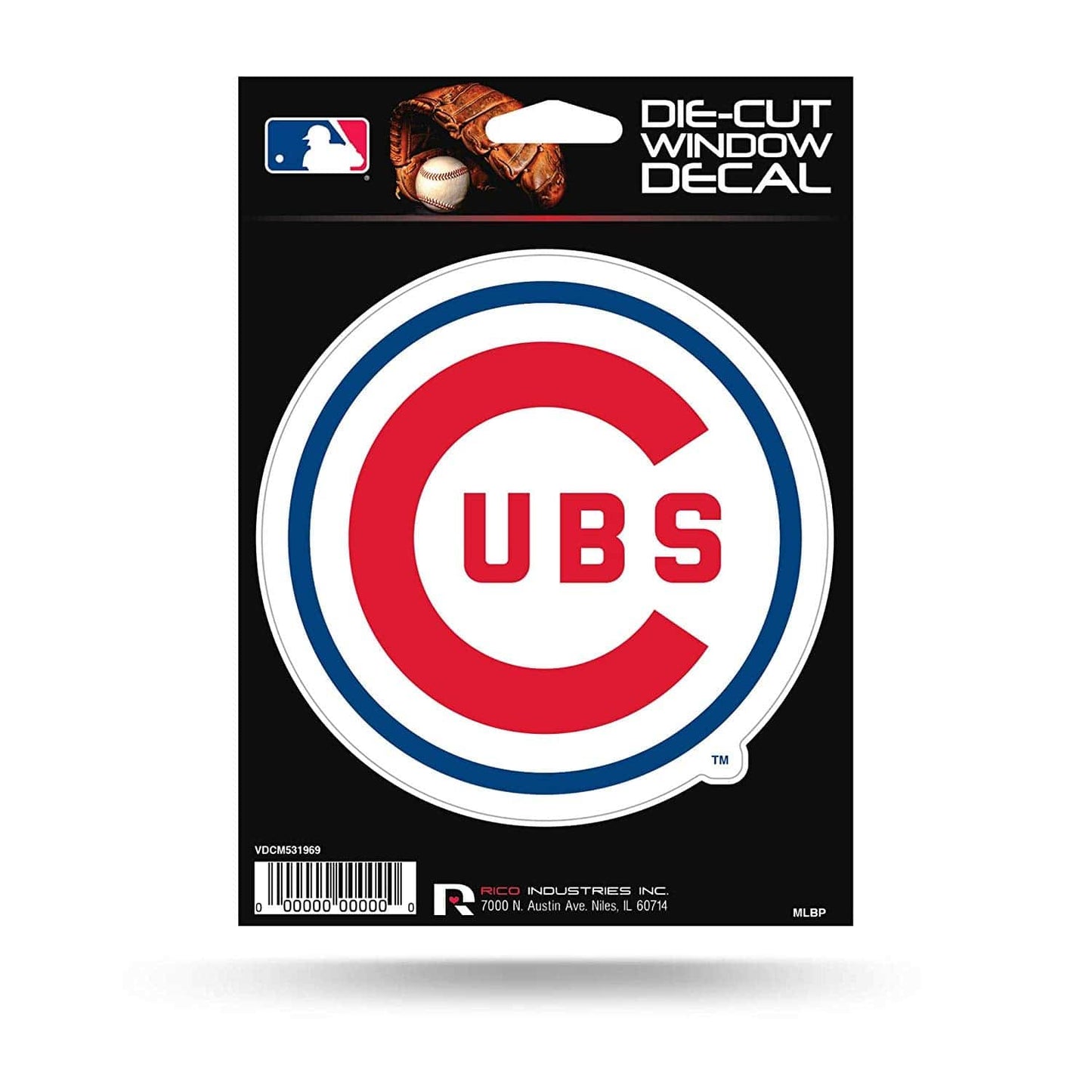 Chicago Cubs Retro 1969 Logo 5" Flat Vinyl Die Cut Decal Sticker Emblem By Rico - Pro Jersey Sports