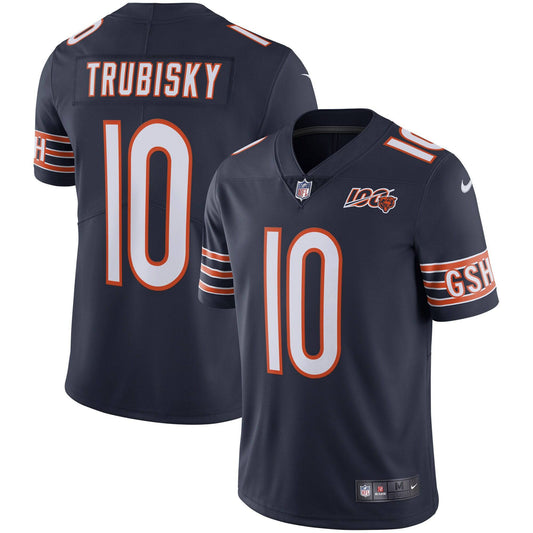 Men's Chicago Bears Mitchell Trubisky Nike Navy NFL 100th Season Limited Jersey - Pro Jersey Sports