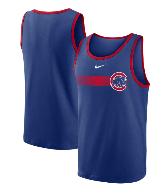 Men's Chicago Cubs Nike Royal Overlay Fade Classic Tank Top - Pro Jersey Sports