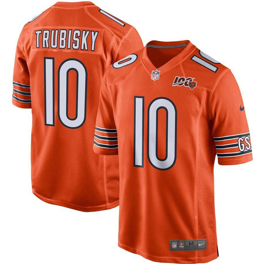 Men's Chicago Bears Mitchell Trubisky Nike Orange 100th Season Game Jersey - Pro Jersey Sports