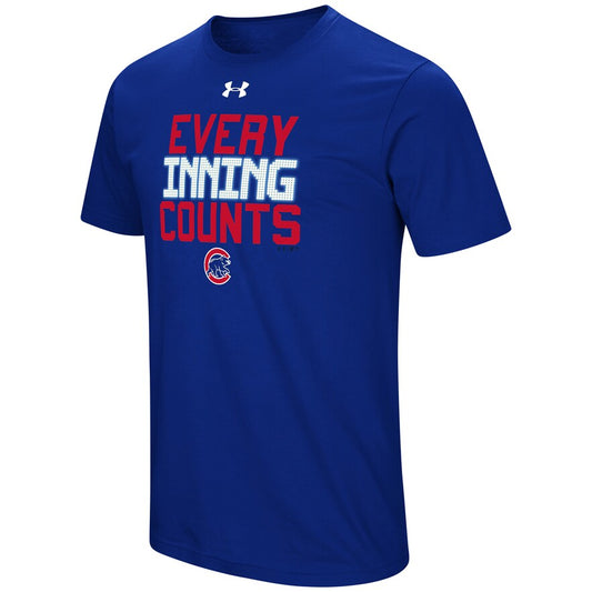 Men's Chicago Cubs Under Armour Heathered Royal Every Inning Counts T-Shirt