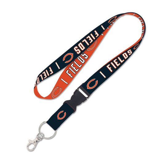 Chicago Bears Justin Fields Double Sided Lanyard With Detachable Buckle By Wincraft
