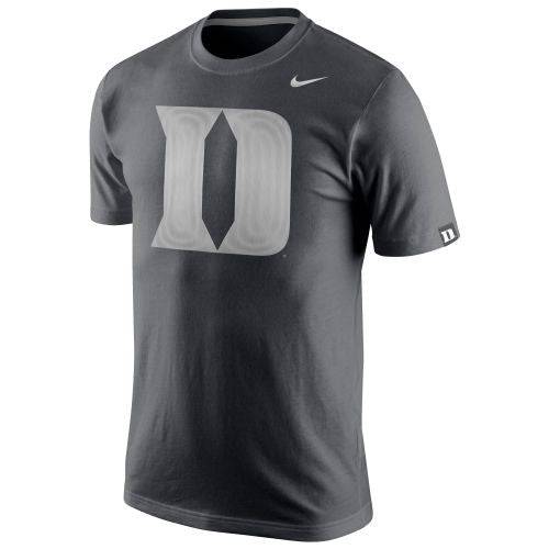 Mens NCAA Nike Duke Blue Devils Platinum Charcoal Tri-Blend Tee - Pro Jersey Sports