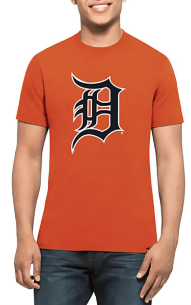 '47 Brand Men's Detroit Tigers Orange Primary Logo Club Tee - Pro Jersey Sports