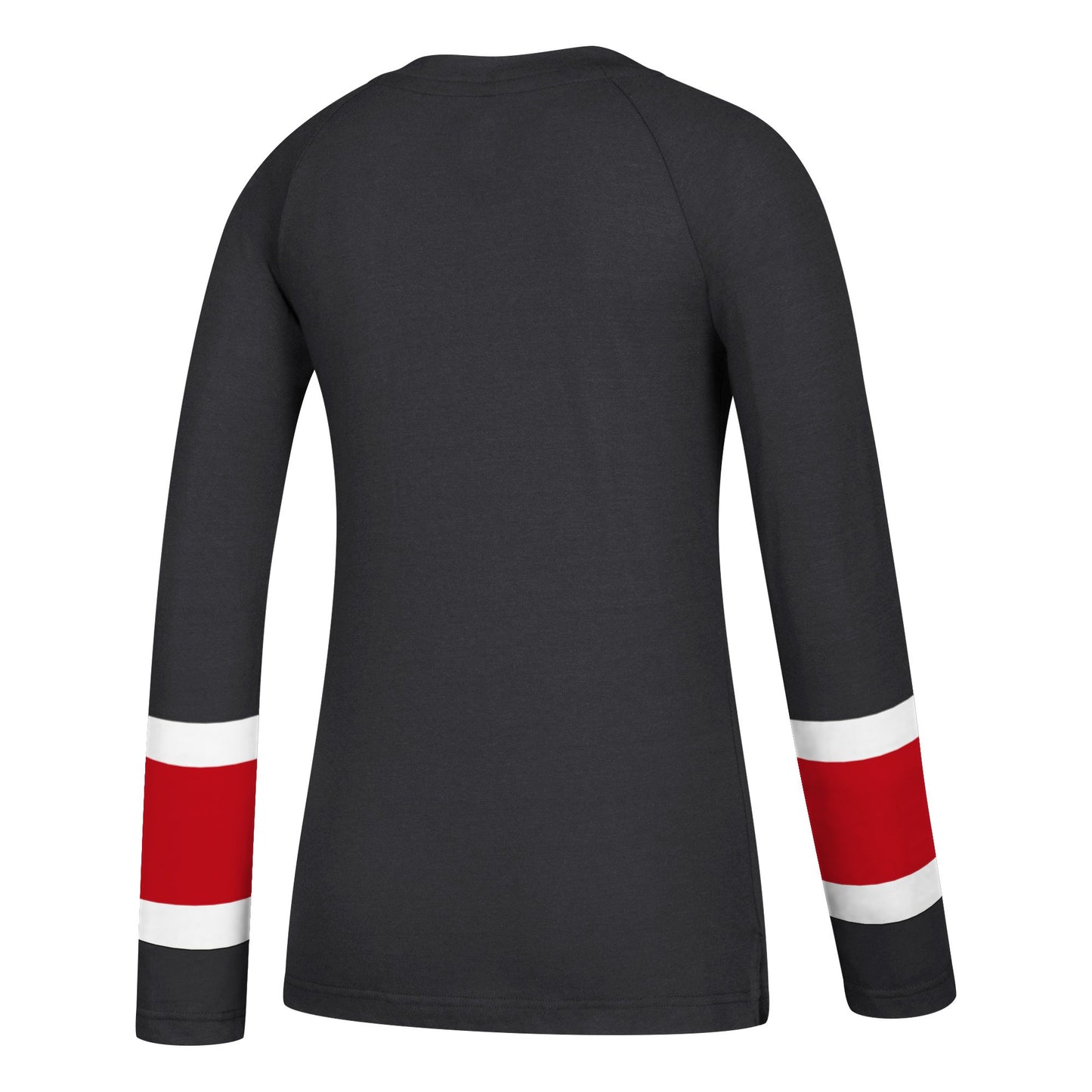 Women’s Chicago Blackhawks Black Long Sleeve Henley Tee - Pro Jersey Sports