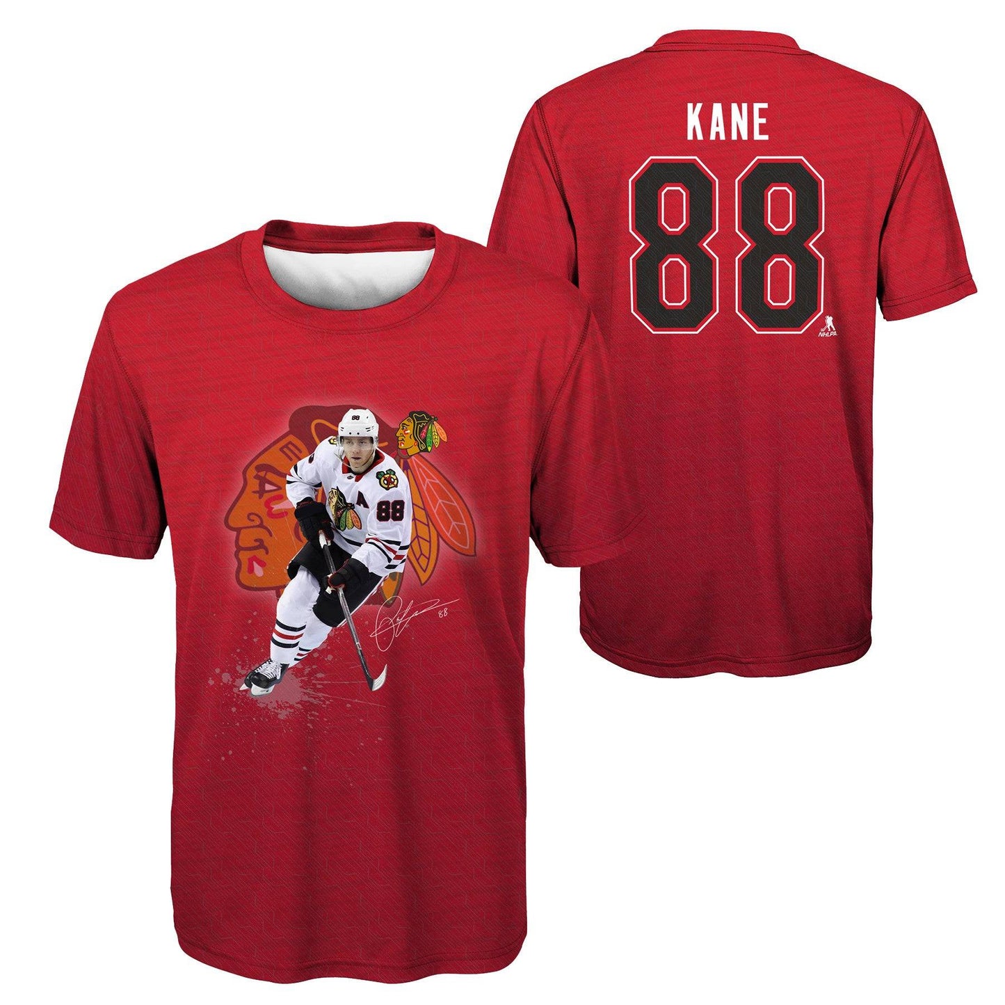 Youth Patrick Kane Sublimated Player Action Performance Tee - Pro Jersey Sports
