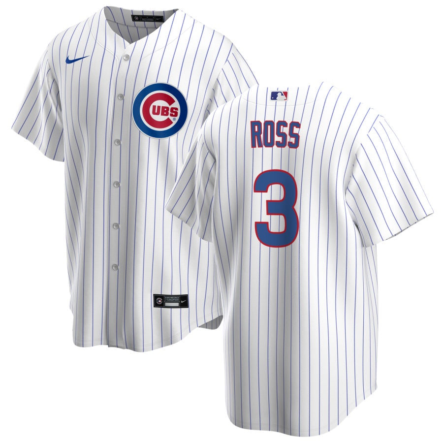 NIKE Men's David Ross Chicago Cubs White Home Premium Stitch Replica Jersey - Pro Jersey Sports