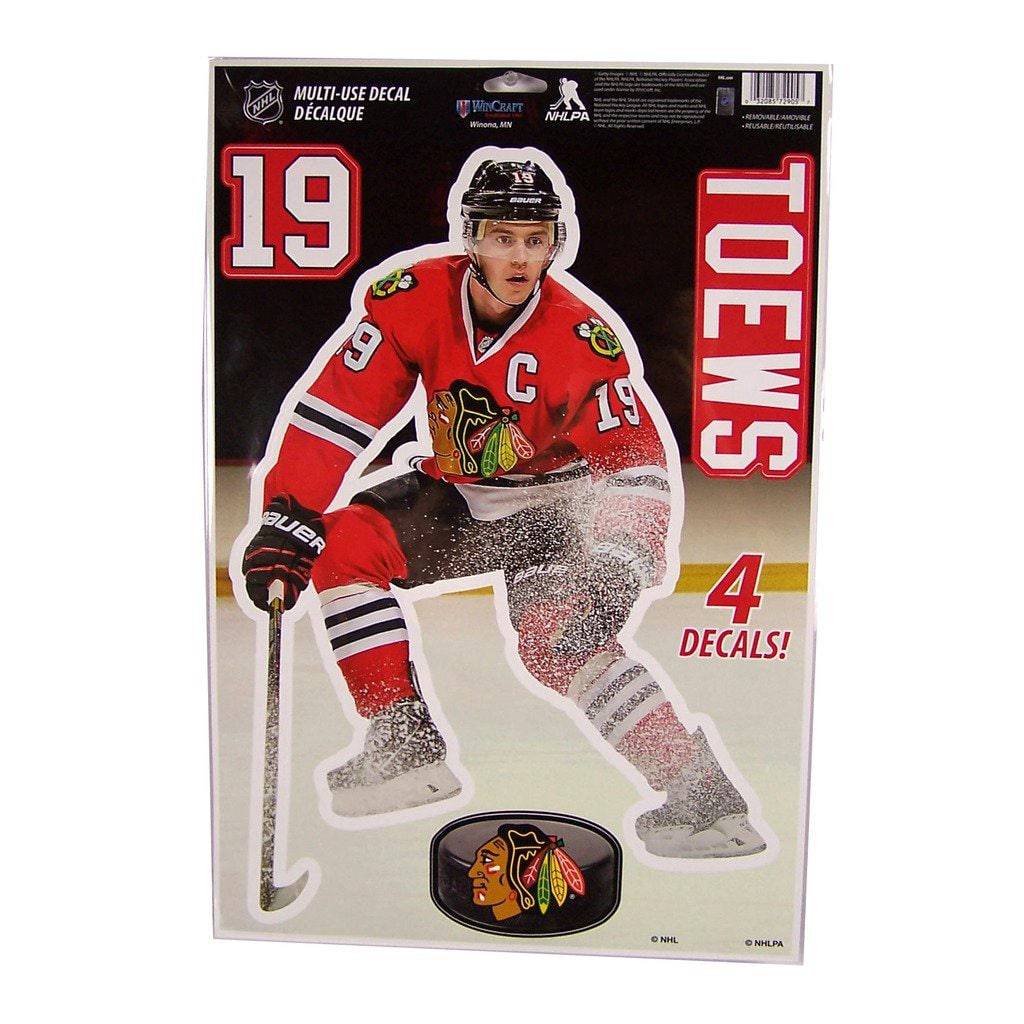 Jonathan Toews NHL Chicago Blackhawks Multi-Use Decal, 11" x 17" - Pro Jersey Sports