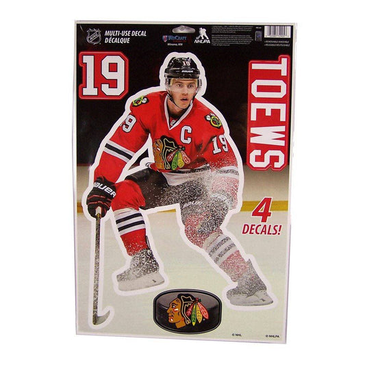Jonathan Toews NHL Chicago Blackhawks Multi-Use Decal, 11" x 17" - Pro Jersey Sports