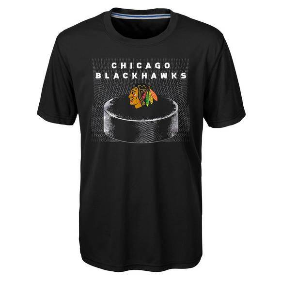 Youth Chicago Blackhawks Silver Thaw Dri-Tek Tee By Outerstuff - Pro Jersey Sports