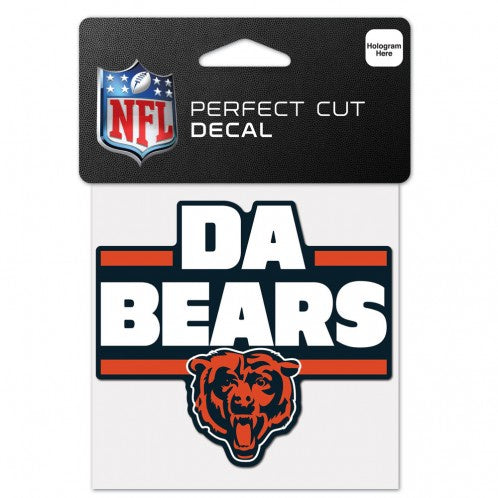 Chicago Bears "DA BEARS" Perfect Cut 4X4 Decal By Wincraft - Pro Jersey Sports