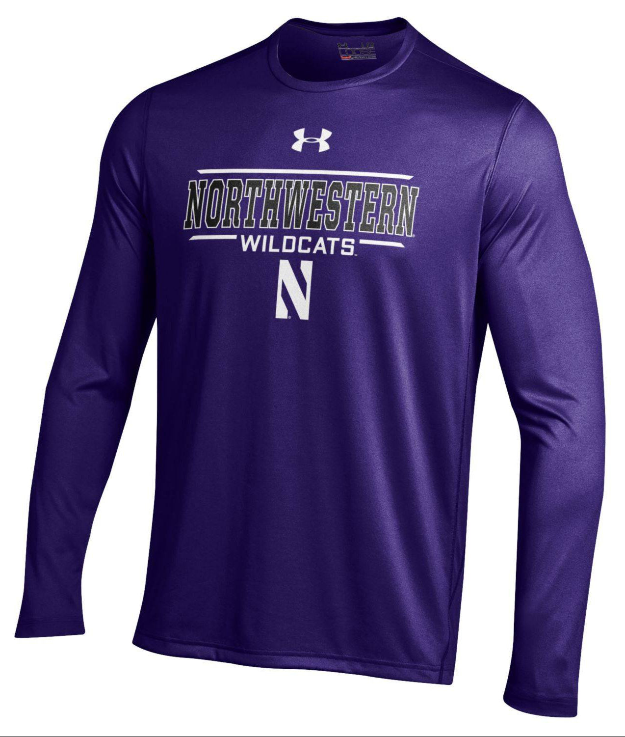 Men's NCAA Northwestern Wildcats Heatgear Purple Long Sleeve Tech Tee - Pro Jersey Sports