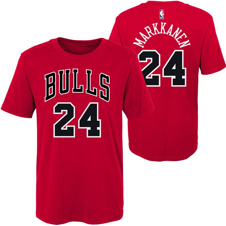 Youth Lauri Markkanen Chicago Bulls Name And Number Tee - Pro Jersey Sports