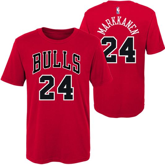 Youth Lauri Markkanen Chicago Bulls Name And Number Tee - Pro Jersey Sports