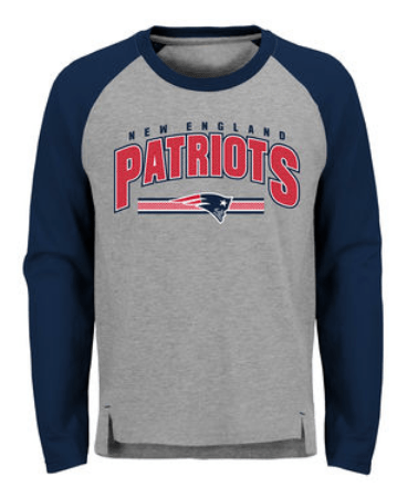 Youth New England Patriots NFL Audible Raglan Long Sleeve Tee - Pro Jersey Sports
