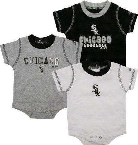 adidas Chicago White Sox Newborn/Infant 3-Pack Creeper Set - Pro Jersey Sports