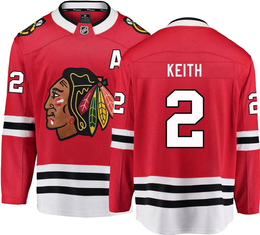 Mens Duncan Keith Chicago Blackhawks Fanatics Branded Red Home Breakaway Jersey - Pro Jersey Sports