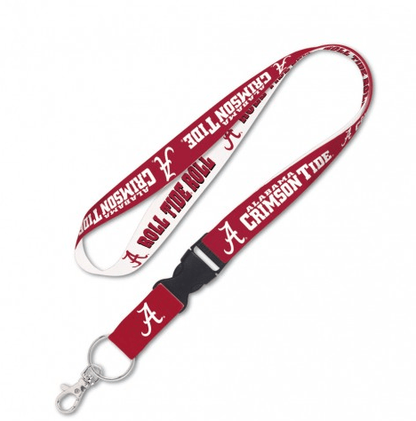Alabama Crimson Tide Double Sided Lanyard With Detachable Buckle By Wincraft - Pro Jersey Sports
