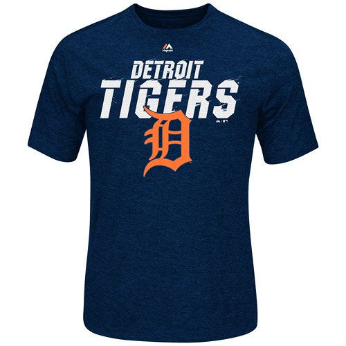 Men's MLB Detroit Tigers Winning Moment Navy Cool Base Synthetic T-Shirt