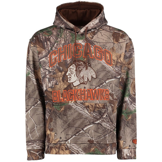 Men's Chicago Blackhawks Old Time Hockey Realtree Camo Parot Hoodie - Pro Jersey Sports